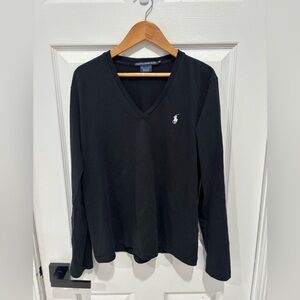 Ralph Lauren Sport Black Cotton Top Size:M